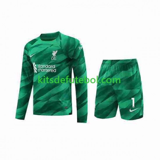 Camisola de Guarda-redes Liverpool A.Becker 1 Criança Equipamento principal 2023-2024 Mangas Compridas