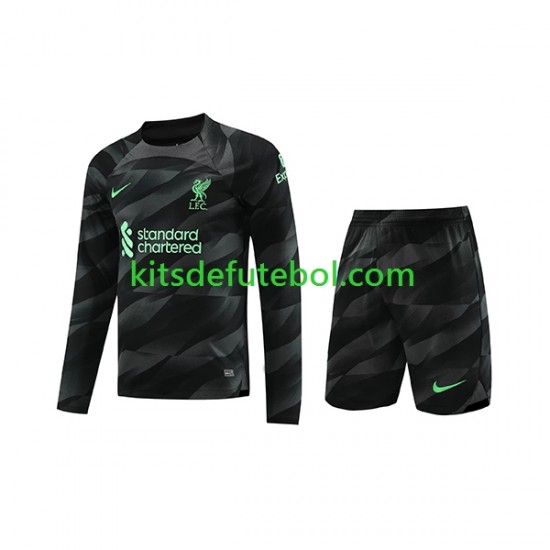 Camisola de Guarda-redes Liverpool Criança Equipamento alternativo 2023-2024 Mangas Compridas
