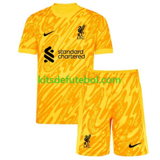 Camisola de Guarda-redes Liverpool Criança Quarto equipamento 2024-2025 Mangas Curtas