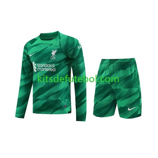 Camisola de Guarda-redes Liverpool Criança Equipamento principal 2023-2024 Mangas Compridas
