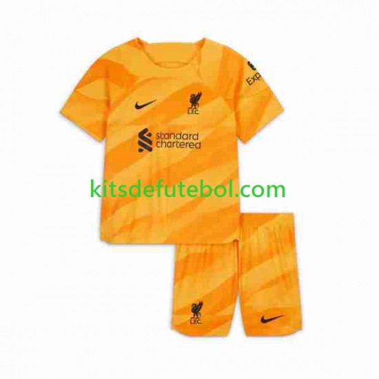 Camisola de Guarda-redes Liverpool Criança Terceiro equipamento 2023-2024 Mangas Curtas