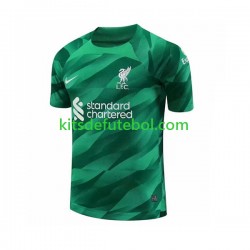 Camisola de Guarda-redes Liverpool Homem Equipamento principal 2023-2024 Mangas Curtas