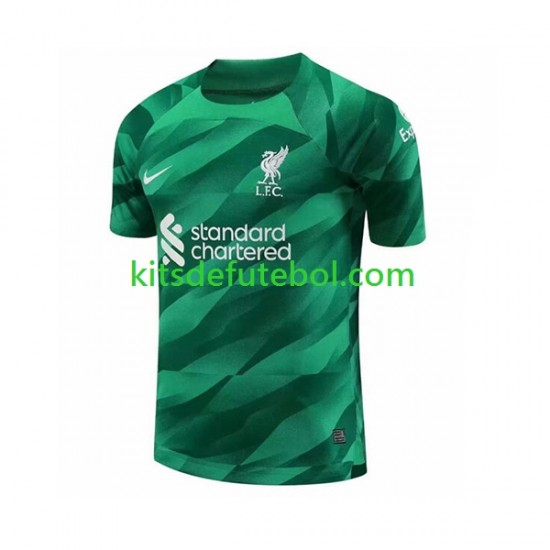Camisola de Guarda-redes Liverpool Homem Equipamento principal 2023-2024 Mangas Curtas