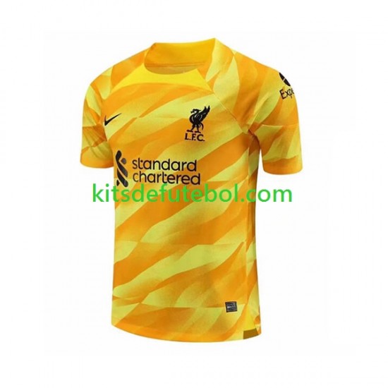Camisola de Guarda-redes Liverpool Homem Terceiro equipamento 2023-2024 Mangas Curtas