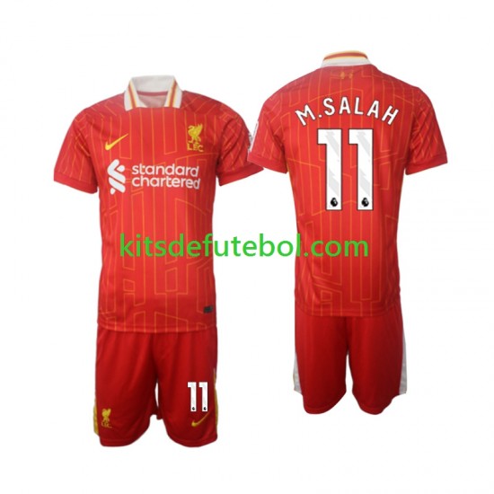 Camisola Liverpool M.Salah 11 Criança Equipamento principal 2024-2025 Mangas Curtas