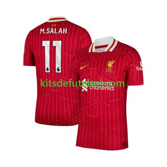 Camisola Liverpool Vermelho Mohamed Salah 11 Homem Equipamento principal 2024-2025 Mangas Curtas