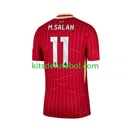 Camisola Liverpool Vermelho Mohamed Salah 11 Homem Equipamento principal 2024-2025 Mangas Curtas