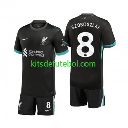 Camisola Liverpool Szoboszlai 8 Criança Equipamento alternativo 2024-2025 Mangas Curtas
