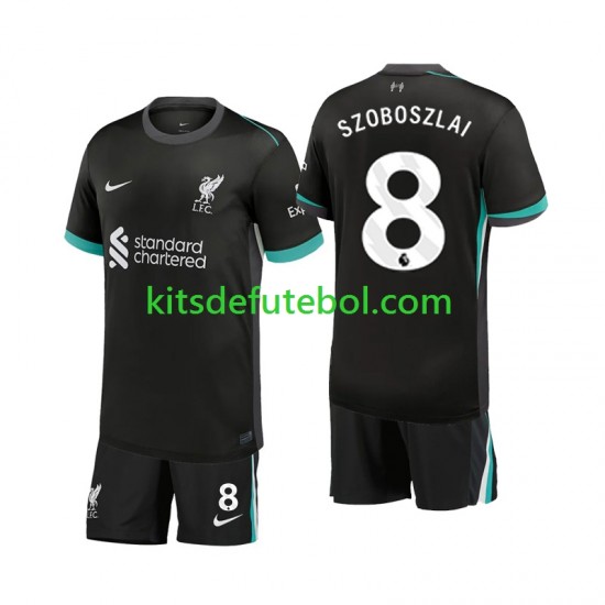 Camisola Liverpool Szoboszlai 8 Criança Equipamento alternativo 2024-2025 Mangas Curtas