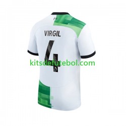 Camisola Liverpool Virgil van Dijk 4 Homem Equipamento alternativo 2023-2024 Mangas Curtas