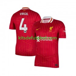 Camisola Liverpool Vermelho Virgil van Dijk 4 Homem Equipamento principal 2024-2025 Mangas Curtas