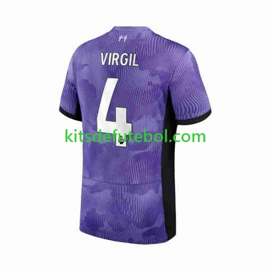 Camisola Liverpool Virgil van Dijk 4 Homem Terceiro equipamento 2023-2024 Mangas Curtas