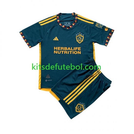 Camisola Los Angeles Galaxy Criança Equipamento alternativo 2023-2024 Mangas Curtas
