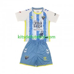 Camisola Málaga CF Criança Equipamento principal 2024-2025 Mangas Curtas
