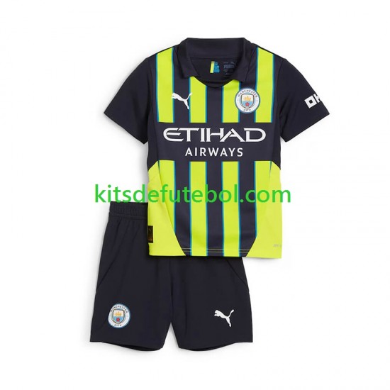 Camisola Manchester City Criança Equipamento alternativo 2024-2025 Mangas Curtas