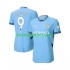 Camisola Manchester City Azul Erling Haaland 9 Homem Equipamento principal 2024-2025 Mangas Curtas