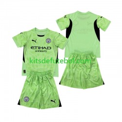 Camisola de Guarda-redes Manchester City 2 Criança Quarto equipamento 2024-2025 Mangas Curtas