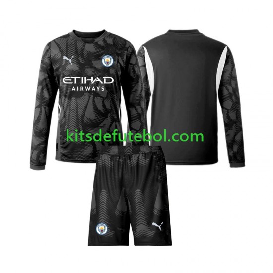 Camisola de Guarda-redes Manchester City Criança Quarto equipamento 2024-2025 Mangas Compridas
