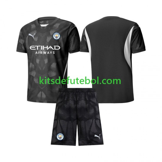 Camisola de Guarda-redes Manchester City Criança Quarto equipamento 2024-2025 Mangas Curtas