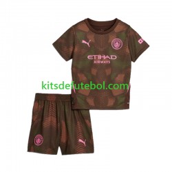 Camisola de Guarda-redes Manchester City Criança Equipamento principal 2024-2025 Mangas Curtas