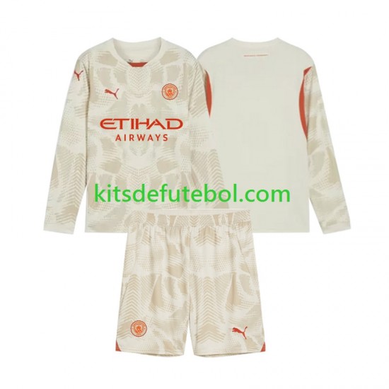 Camisola de Guarda-redes Manchester City Criança Terceiro equipamento 2024-2025 Mangas Compridas