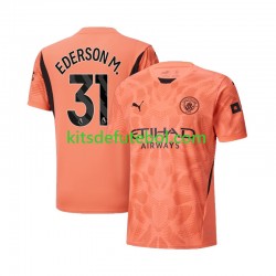 Camisola de Guarda-redes Manchester City Ederson Moraes 31 Homem Equipamento alternativo 2024-2025 Mangas Curtas