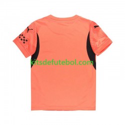 Camisola de Guarda-redes Manchester City Laranja Homem Equipamento alternativo 2024-2025 Mangas Curtas