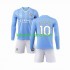 Camisola Manchester City Grealish 10 Criança Equipamento principal 2023-2024 Mangas Compridas