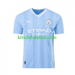 Camisola Manchester City Haaland 9 Homem Equipamento principal 2023-2024 Mangas Curtas