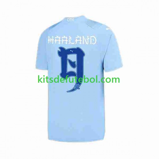 Camisola Seleção da Japonesa Manchester City Haaland 9 ese Tour Printing Homem Equipamento principal 2023-2024 Mangas Curtas