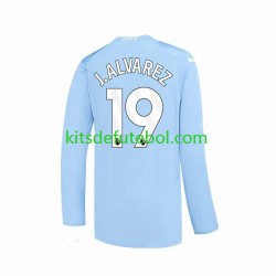 Camisola Manchester City J. ALVAREZ 19 Homem Equipamento principal 2023-2024 Mangas Compridas