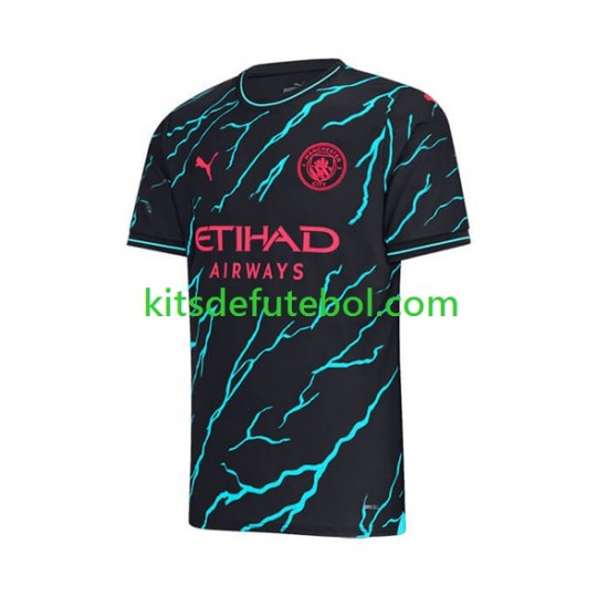 Camisola Manchester City Jack Grealish 10 Homem Terceiro equipamento 2023-2024 Mangas Curtas