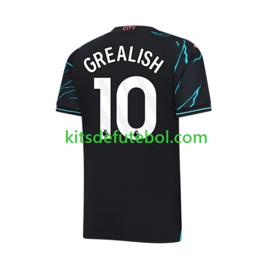 Camisola Manchester City Jack Grealish 10 Homem Terceiro equipamento 2023-2024 Mangas Curtas