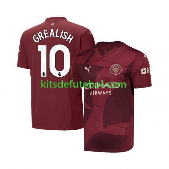 Camisola Manchester City Jack Grealish 10 Homem Terceiro equipamento 2024-2025 Mangas Curtas