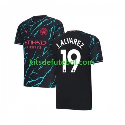 Camisola Manchester City Julian Alvarez 19 Homem Terceiro equipamento 2023-2024 Mangas Curtas