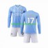 Camisola Manchester City Kevin De Bruyne 17 Criança Equipamento principal 2023-2024 Mangas Compridas
