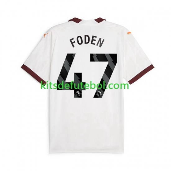 Camisola Manchester City Phil Foden 47 Homem Equipamento alternativo 2023-2024 Mangas Curtas
