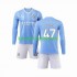 Camisola Manchester City Phil Foden 47 Criança Equipamento principal 2023-2024 Mangas Compridas