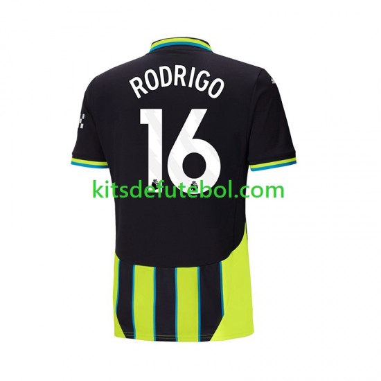 Camisola Manchester City RODRIGO 16 Homem Equipamento alternativo 2024-2025 Mangas Curtas