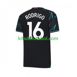 Camisola Manchester City Rodri Hernandez 16 Homem Terceiro equipamento 2023-2024 Mangas Curtas