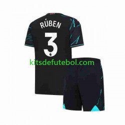 Camisola Manchester City Ruben 3 Criança Terceiro equipamento 2023-2024 Mangas Curtas