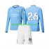 Camisola Manchester City Savinho 26 Criança Equipamento principal 2024-2025 Mangas Compridas