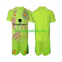 Camisola de Guarda-redes Manchester United Criança Equipamento alternativo 2024-2025 Mangas Curtas