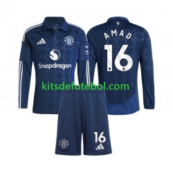 Camisola Manchester United Amad 16 Criança Equipamento principal 2024-2025 Mangas Compridas
