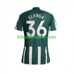 Camisola Manchester United Anthony Elanga 36 Homem Equipamento alternativo 2023-2024 Mangas Curtas