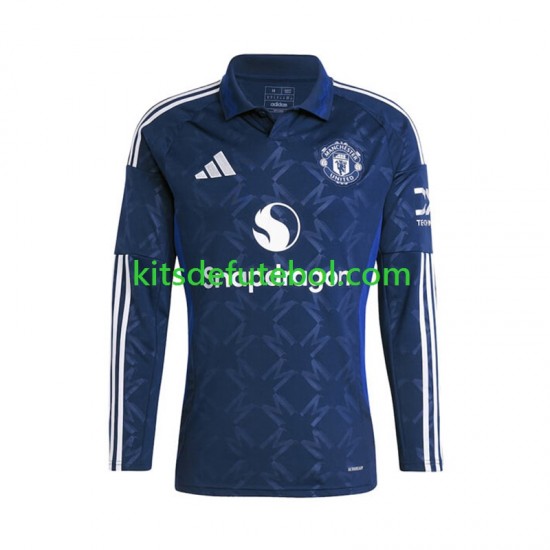 Camisola Manchester United Homem Equipamento alternativo 2024-2025 Mangas Compridas