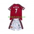 Camisola Retrô Manchester United Beckham 7 - Criança Equipamento principal 1998 1999 Mangas Curtas