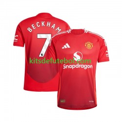 Camisola Manchester United Beckham 7 Homem Equipamento principal 2024-2025 Mangas Curtas