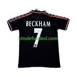 Camisola Retrô Manchester United Beckham 7 - Homem Terceiro equipamento 1998 1999 Mangas Curtas