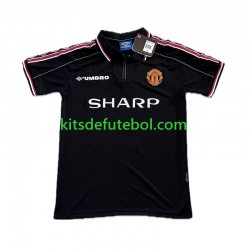 Camisola Retrô Manchester United Beckham 7 - Homem Terceiro equipamento 1998 1999 Mangas Curtas
